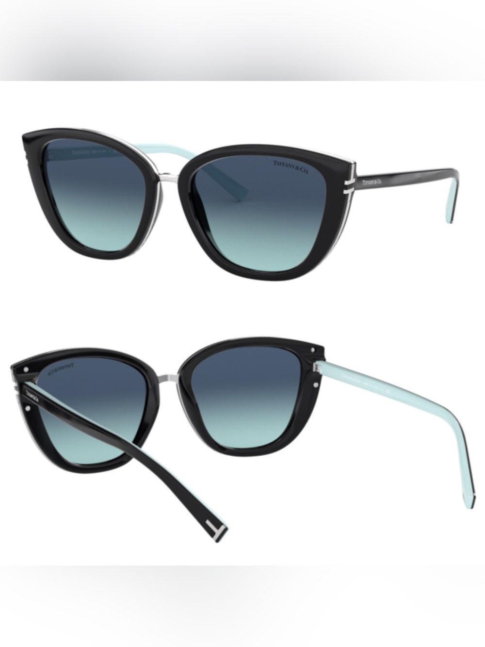 Tiffany & Co. Blue Black Polarized Tiffany’s T Collection Case/Dustbag/Cloth